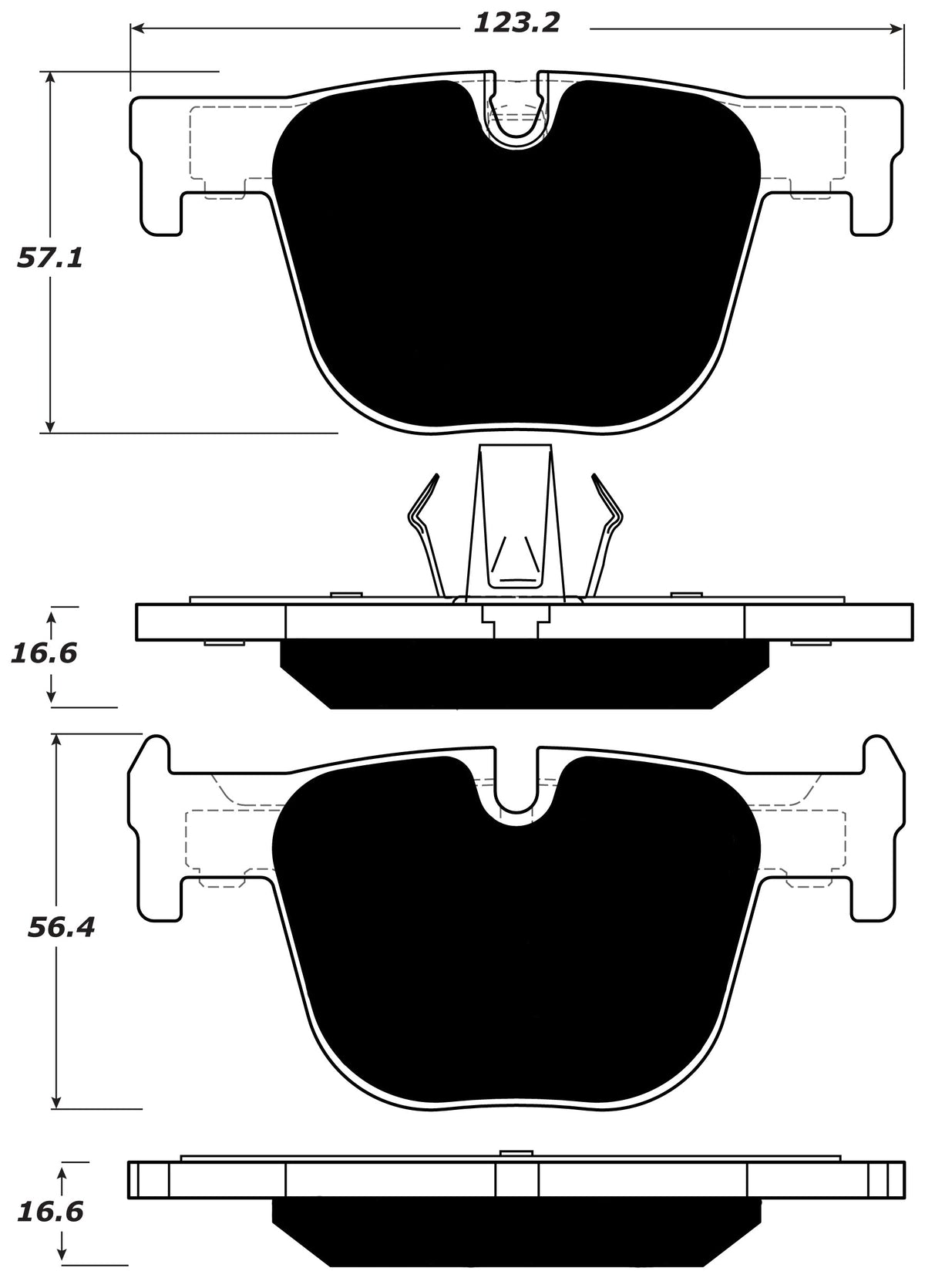 Porterfield Brake Pads for 2013 BMW Activehybrid 3 - w/Base Brakes