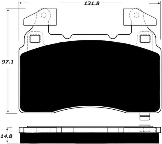 Porterfield Brake Pads for 2017 CADILLAC CT6 - J56 HD Brakes w/Perf. Linings