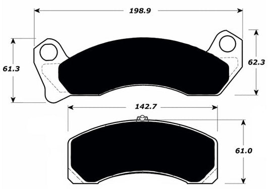 Porterfield Brake Pads for 1991 LINCOLN TOWN CAR Limo, R/Drum Brakes