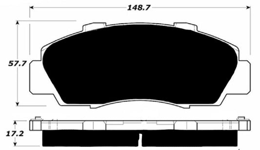Porterfield Brake Pads for 1995 HONDA ACCORD Sedan V6 R/Drum Brakes