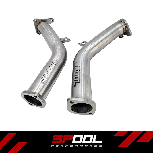 Spool 3 Inch VR30DDTT Lower Downpipes Upgrade [Race Downpipes] | Infiniti Q50 Q60 RZ34 [VR30]